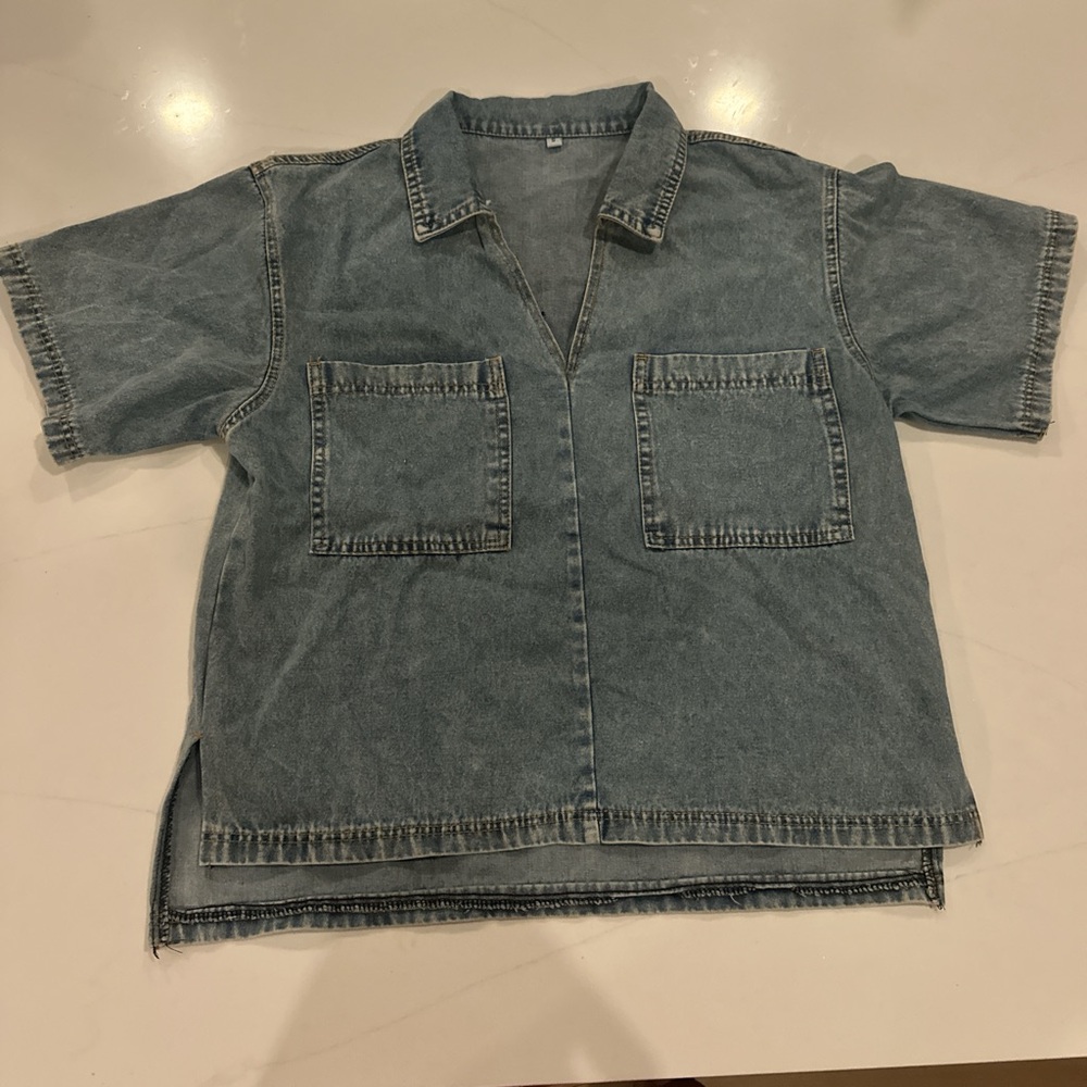 Boutique 9 Denim Short Sleeve Top